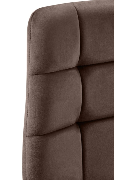 Sæt med 2 spisestuestole Tilde fløjl, brun