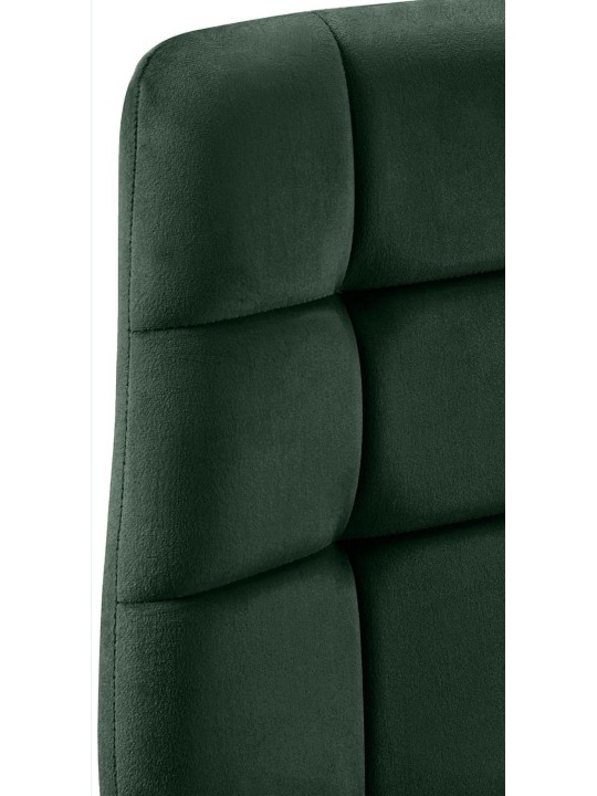 Sæt med 4 spisestuestole Tilde fløjl, grøn