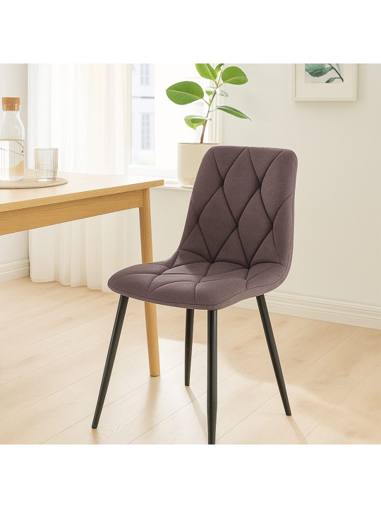 Spisestuestol Clairton stof, brun Spisestuestol Clairton stof, brun