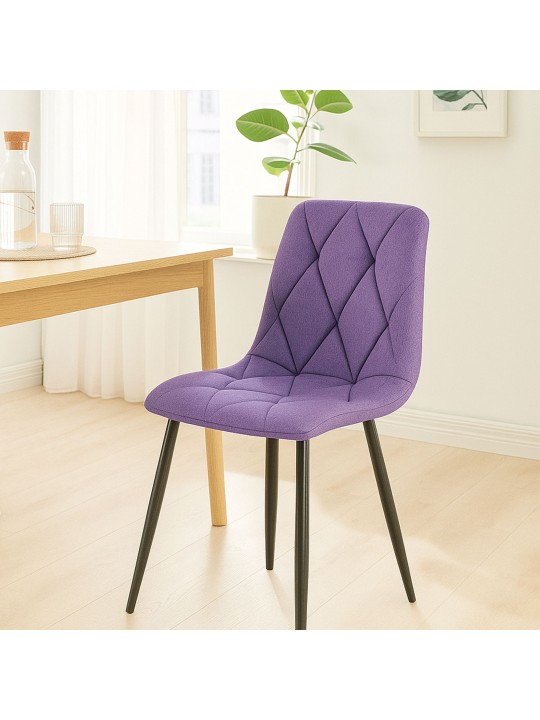 Spisestuestol Clairton stof, lilla