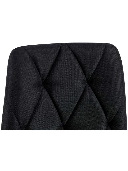 Sæt med 2 spisestuestole Clairton stof, sort