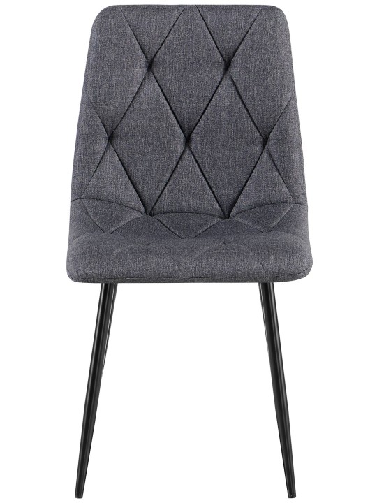 Sæt med 2 spisestuestole Clairton stof, mørkegrå Sæt med 2 spisestuestole Clairton stof, mørkegrå