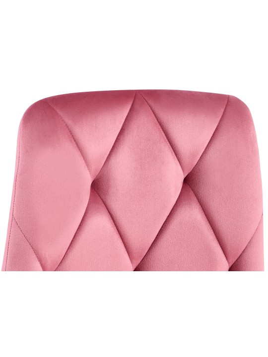 Sæt med 2 spisestuestole Clairton velvet, lyserød