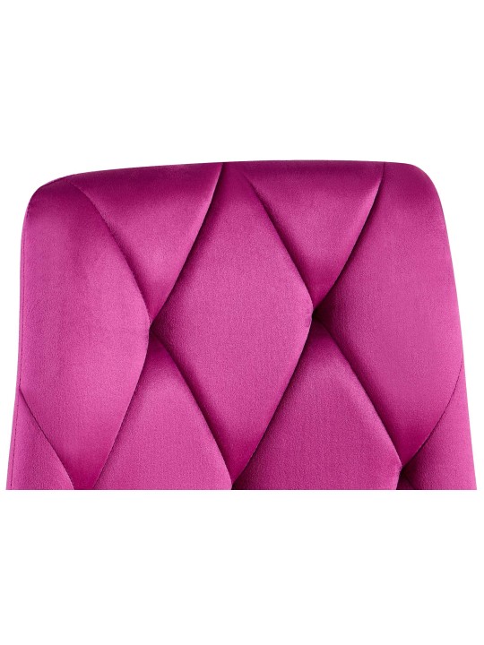 Sæt med 2 spisestuestole Clairton velvet, lilla