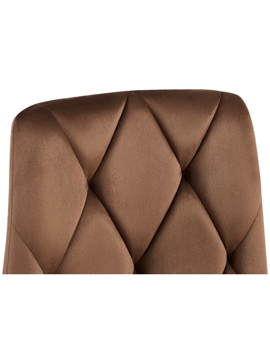 Sæt med 2 spisestuestole Clairton velvet, brun