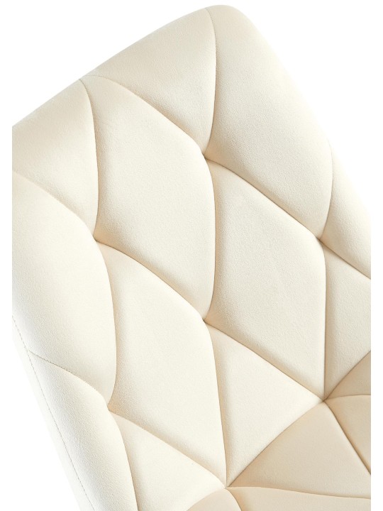 Sæt med 2 spisestuestole Clairton velvet, creme