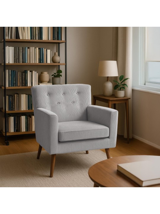 Lænestol Kioni Cord, grå Lænestol Kioni Cord, grå