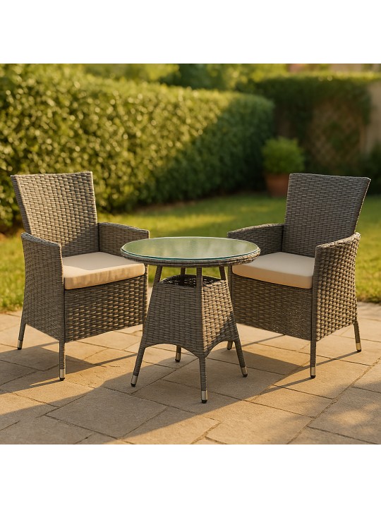 Fireda siddegruppe, gråmeleret Fireda siddegruppe, gråmeleret