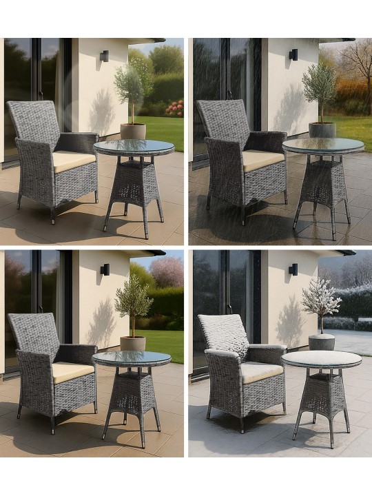 Fireda siddegruppe, gråmeleret Fireda siddegruppe, gråmeleret