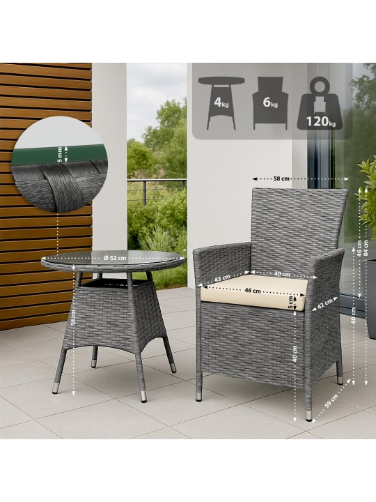 Fireda siddegruppe, gråmeleret Fireda siddegruppe, gråmeleret