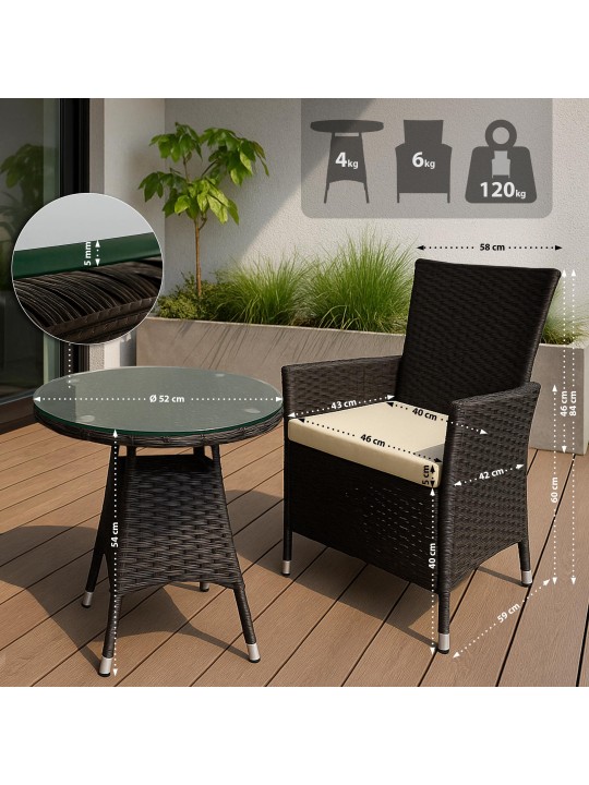 Fireda siddegruppe, mørkebrun