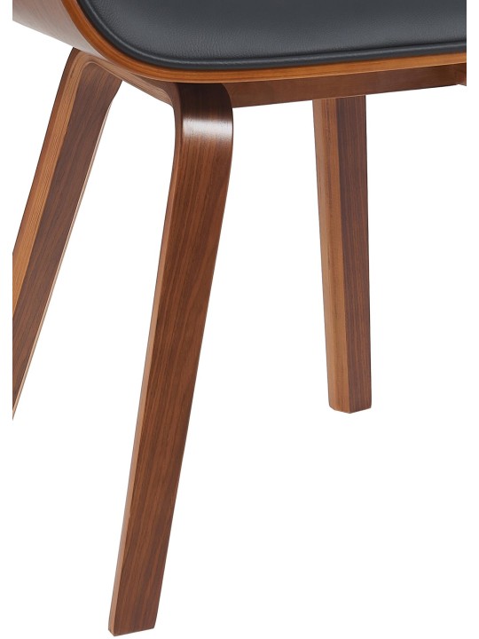 Besøgsstol Beverley imiteret læder, valnød/sort