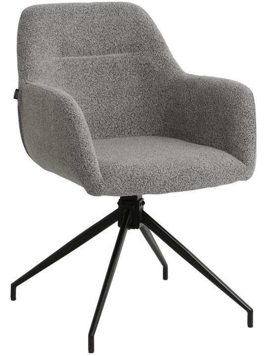 Spisestuestol Merlinda stof Teddy, grå