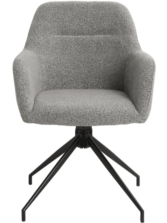 Spisestuestol Merlinda stof Teddy, grå