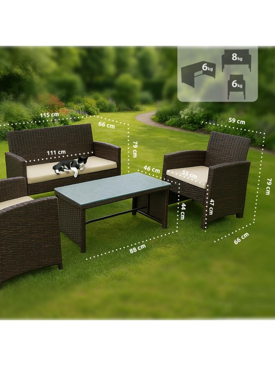 Toruba siddegruppe, brun Toruba siddegruppe, brun