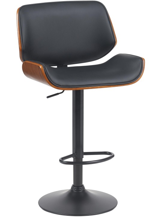 Barstol Beverley B imiteret læder, valnød/sort