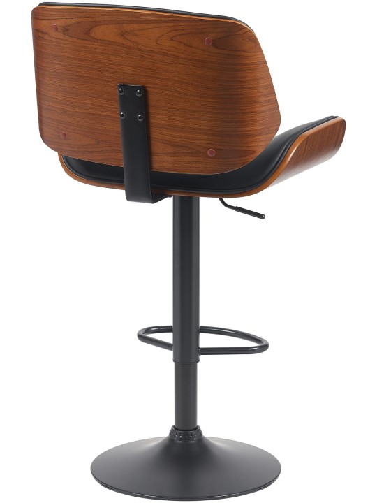 Barstol Beverley B imiteret læder, valnød/sort