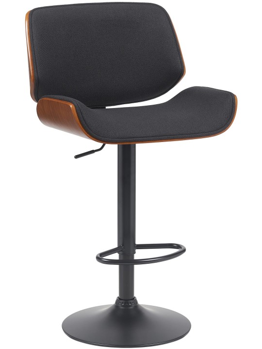 Barstol Beverley B stof, valnød/sort