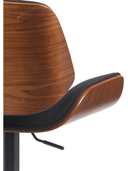 Barstol Beverley B stof, valnød/sort