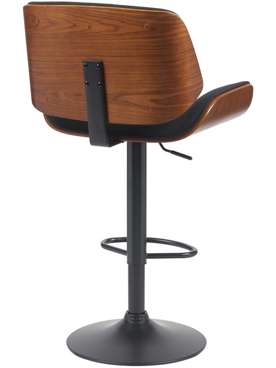 Barstol Beverley B stof, valnød/sort