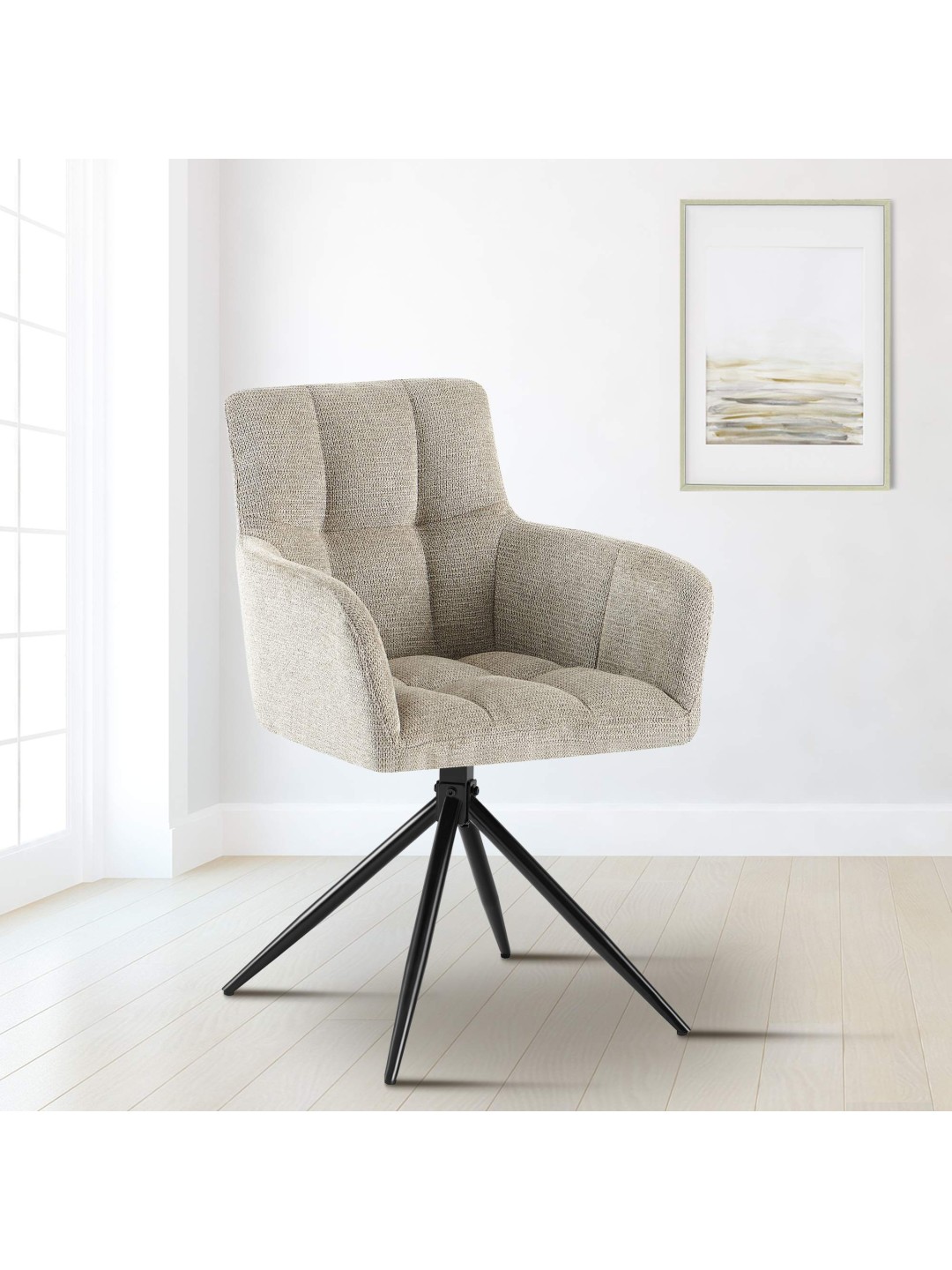 Spisestuestol Jonah stof, taupe