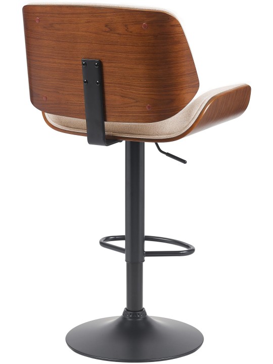 Barstol Beverley B stof, valnød/creme