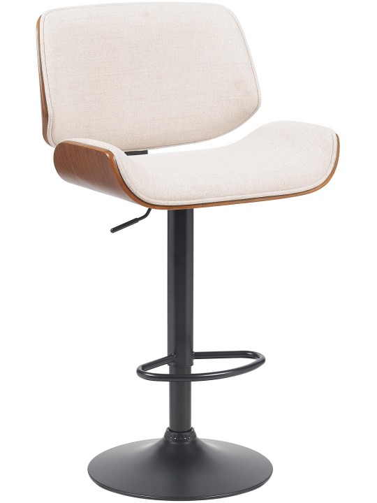 Barstol Beverley B stof, valnød/creme