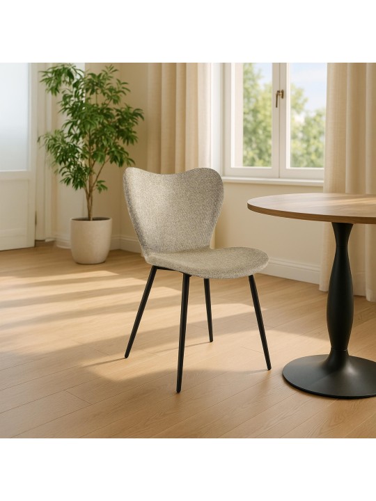 Spisestuestol Maika stof, taupe
