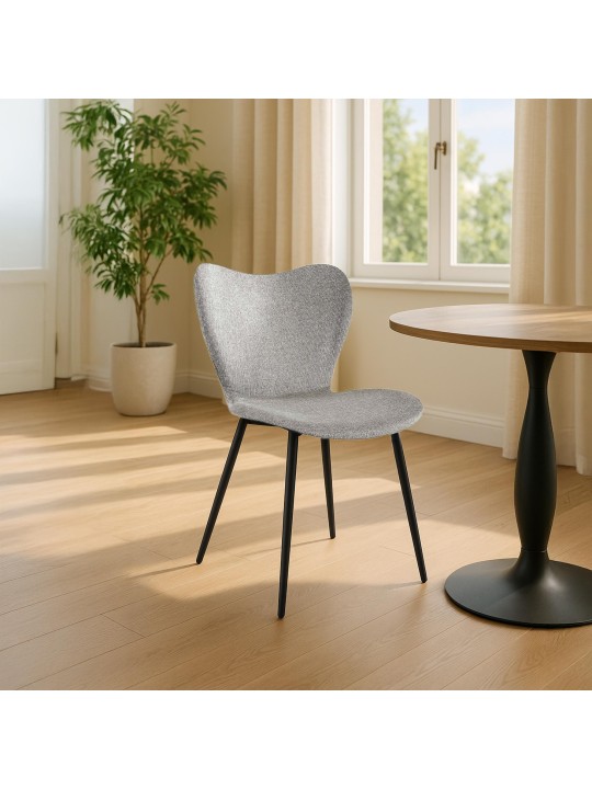 Spisestuestol Maika stof, grå