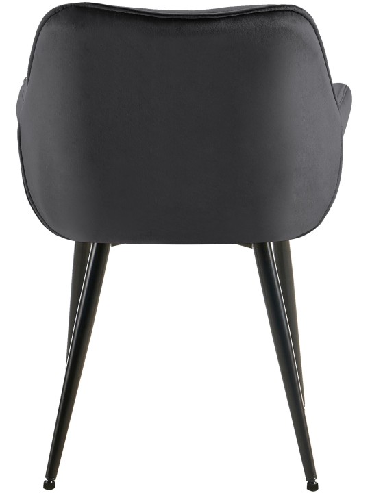 Stol Tanna Velvet, mørkegrå