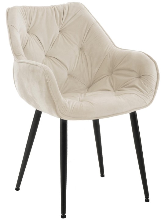 Stol Tanna Velvet, creme