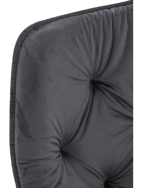 Sæt med 2 stole Tanna velvet, mørkegrå