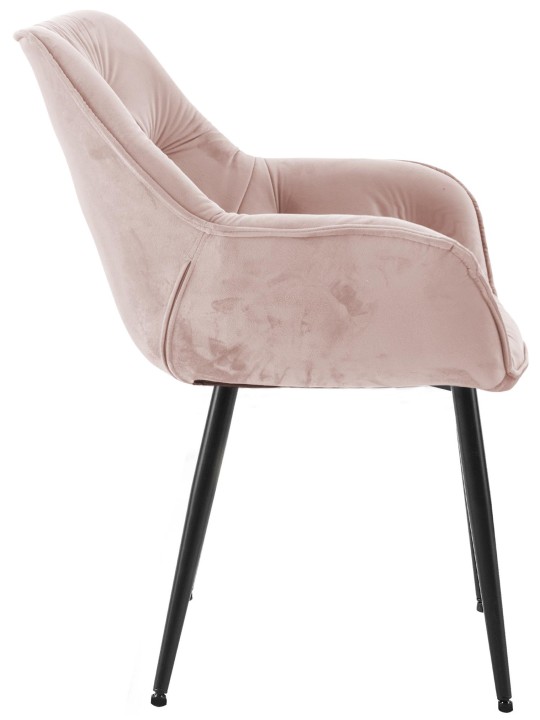Sæt med 2 stole Tanna velvet, pink