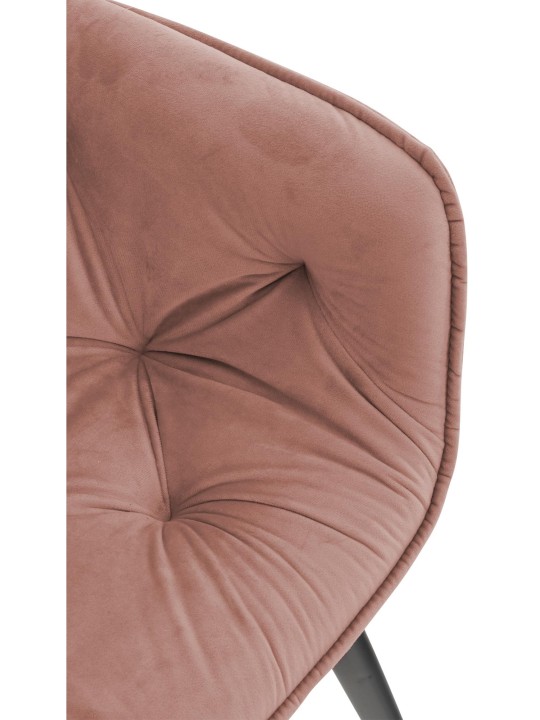 Sæt med 2 stole Tanna velvet, lyserød