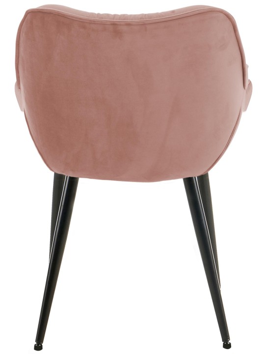 Sæt med 2 stole Tanna velvet, lyserød