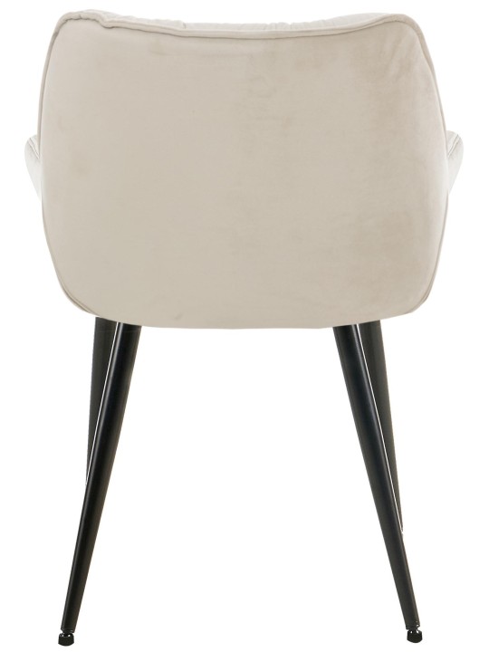 Sæt med 4 stole Tanna velvet, creme