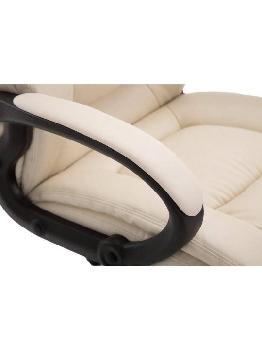 Kontorstol XL Sparta imiteret læder, creme