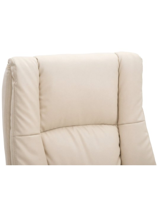 Kontorstol XL Sparta imiteret læder, creme