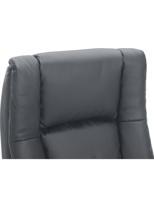 Kontorstol XL Sparta imiteret læder, grå