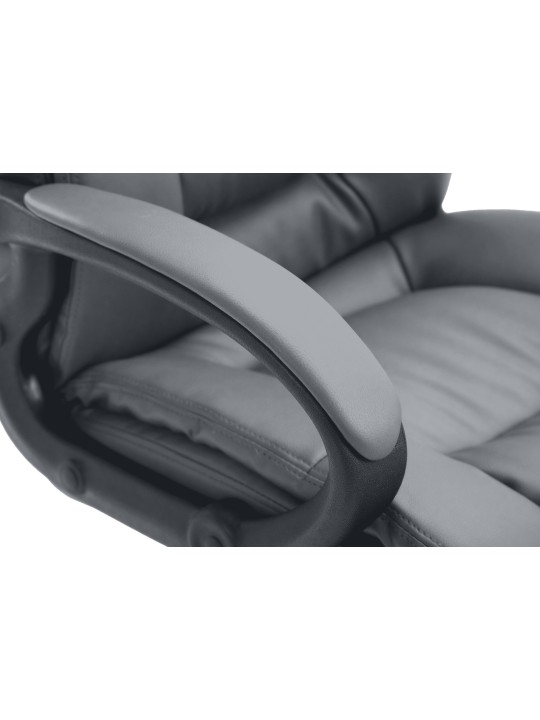 Kontorstol XL Sparta imiteret læder, grå