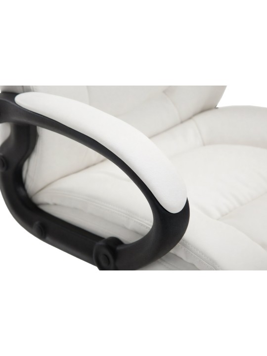 Kontorstol XL Sparta imiteret læder, hvid