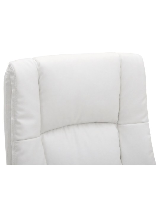 Kontorstol XL Sparta imiteret læder, hvid