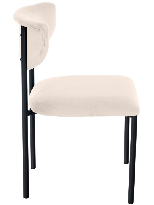 Sæt med 2 besøgsstole Gambell velvet, creme Sæt med 2 besøgsstole Gambell velvet, creme