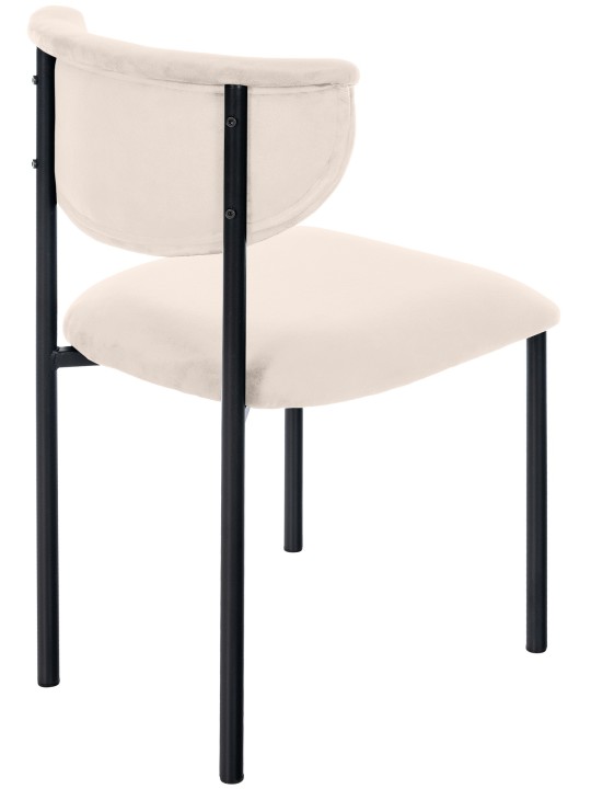 Sæt med 2 besøgsstole Gambell velvet, creme Sæt med 2 besøgsstole Gambell velvet, creme