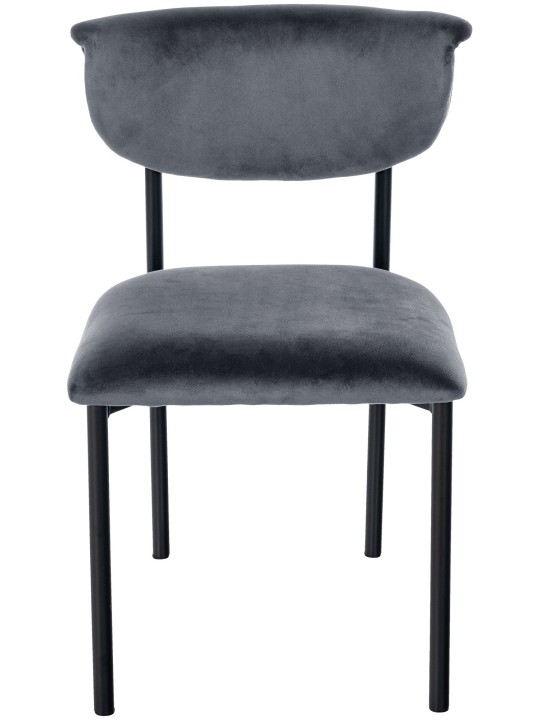 Sæt med 2 besøgsstole Gambell velvet, mørkegrå Sæt med 2 besøgsstole Gambell velvet, mørkegrå