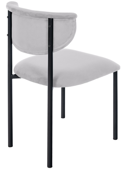 Sæt med 2 besøgsstole Gambell velvet, grå