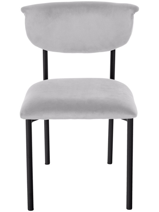 Sæt med 2 besøgsstole Gambell velvet, grå