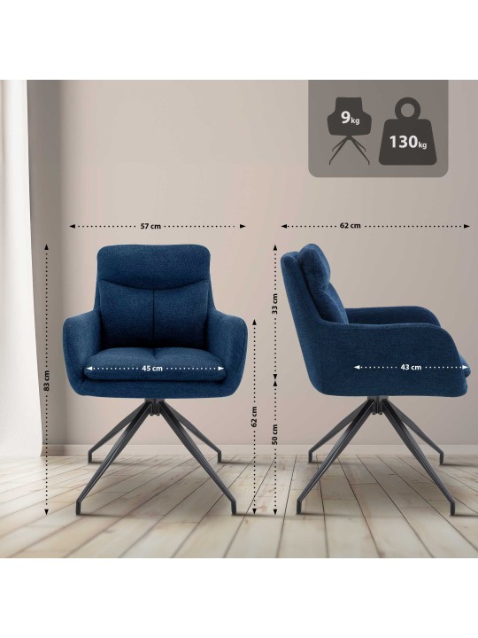 Spisestuestol Somers stof, blå Spisestuestol Somers stof, blå