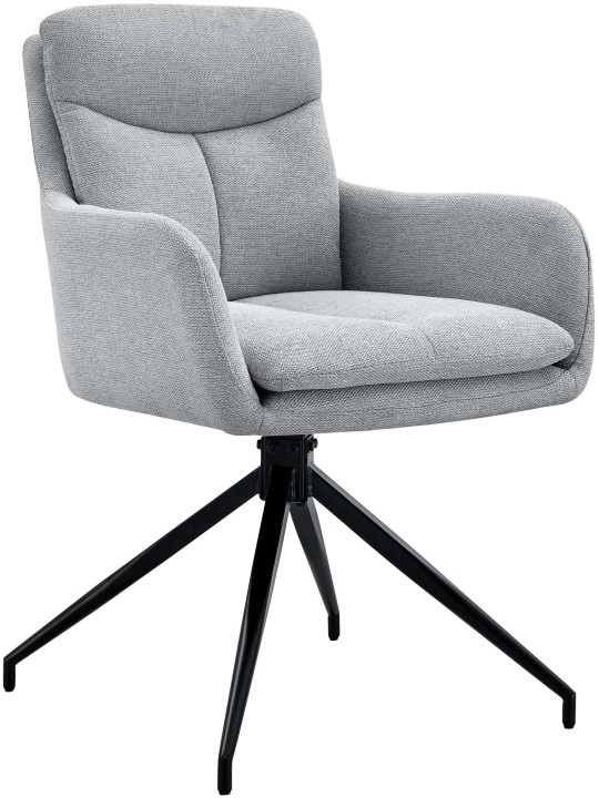 Spisestuestol Somers stof, lysegrå