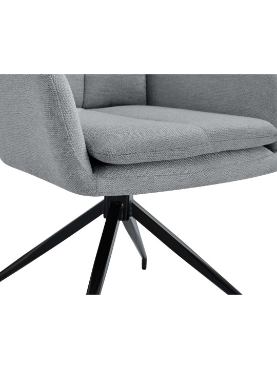 Spisestuestol Somers stof, lysegrå